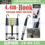 4.4m Single Telescopic ladder with hook