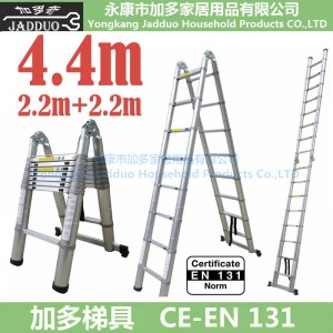 4.4m Full Aluminium 2 in 1 telescopic ladder