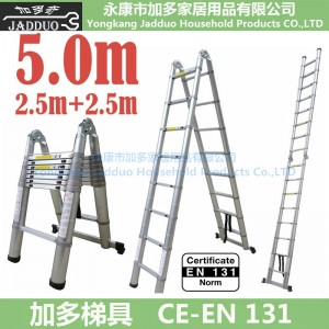 5.0m Full Aluminium 2 in 1 telescopic ladder