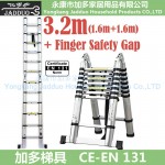3.2m 2 in 1 telescopic ladder with Finger Safety Gap