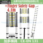 4.1m Single Telescopic ladder with Finger Safety Gap