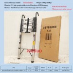 Stainless steel telescopic ladder with hooks