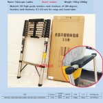Stainless steel telescopic ladder with Anti-slip cushion