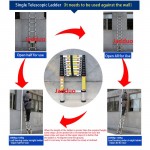 Single Telescopic Ladder Add Length Extension Pipe