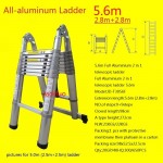 Full Aluminium 2 In 1 Telescopic Ladder