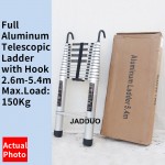 Full Aluminum Telescopic Ladder with Hook