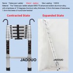 Full Aluminum Telescopic Ladder with Hook