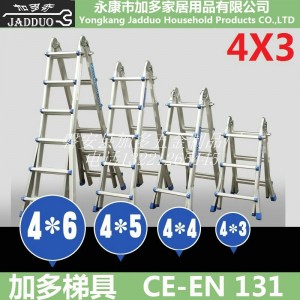 Multi-functional telescopic ladder 4X3